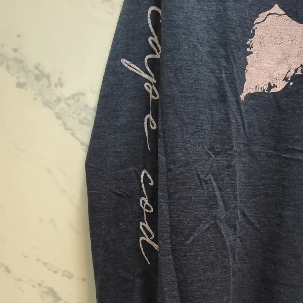 Cape Cod Navy Long Sleeve Women's Top - Picture 9 of 12